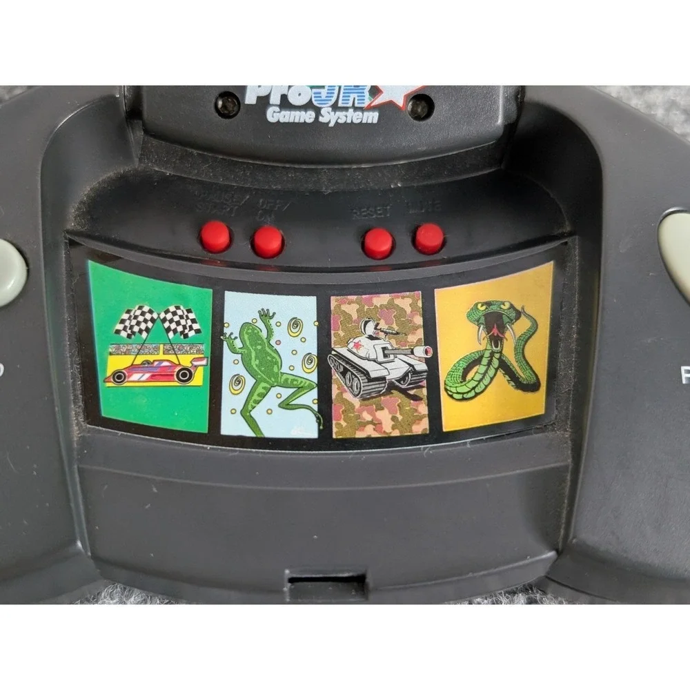 Vintage‎ Pro JR Game System Handheld Snake Frogger Tanks Racing TESTED/ WORKS